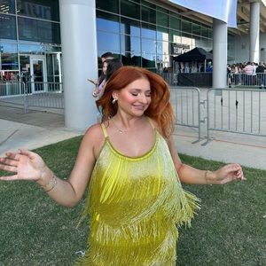 ASOS Yellow Fringe Dress